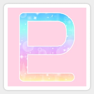 Pluto Planet Symbol in Magical Unicorn Colors Magnet